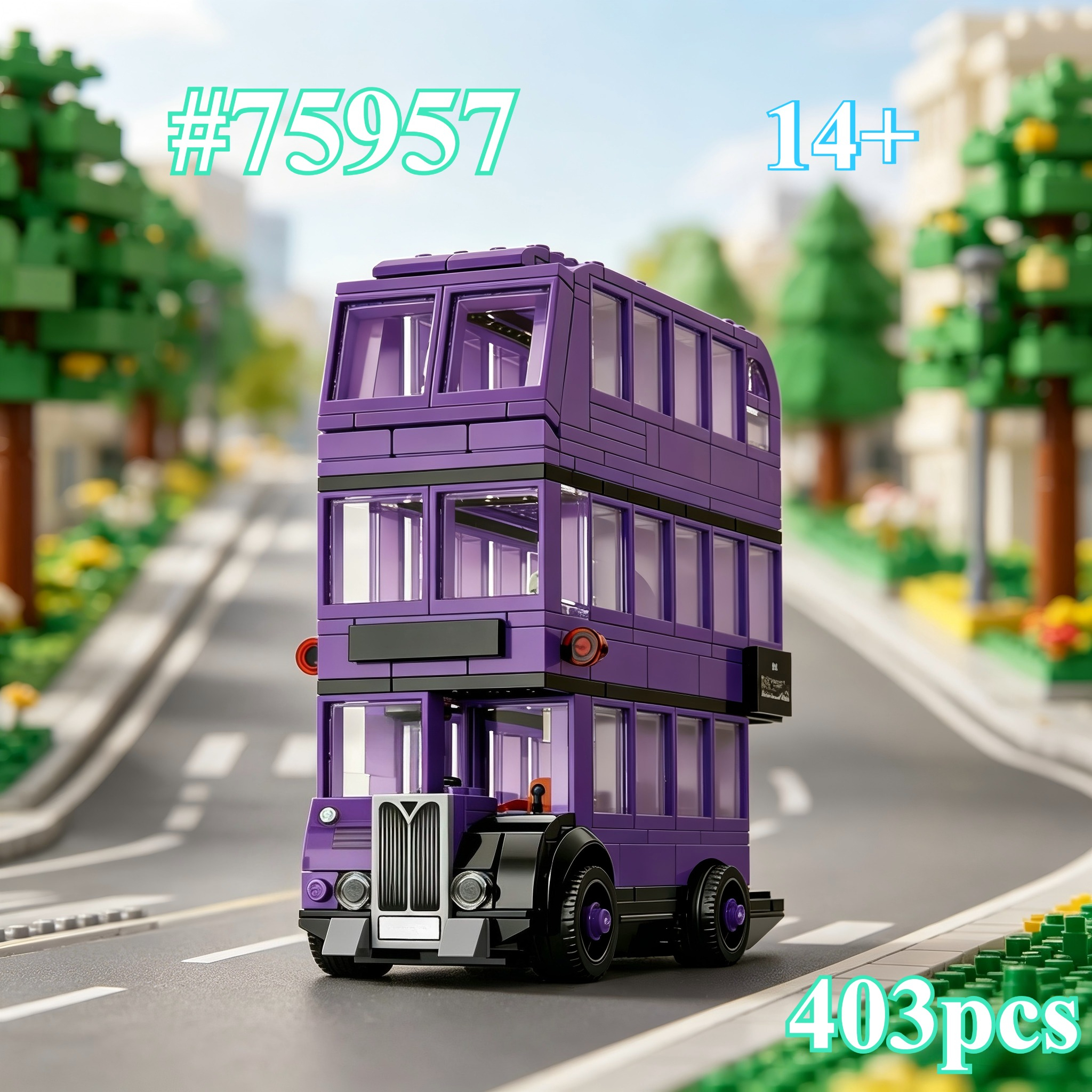 Lego Building Blocks - Crazy Travel Bus Model 75957 Building