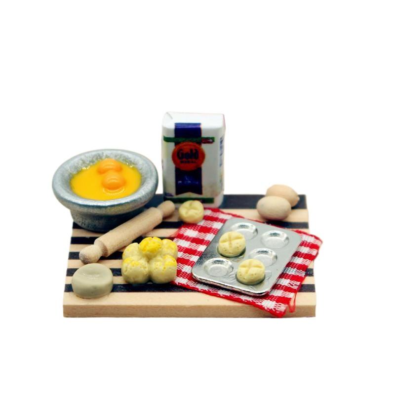 Kids Toys Kitchen - Dollhouse Food Toy Pastry Making Station
