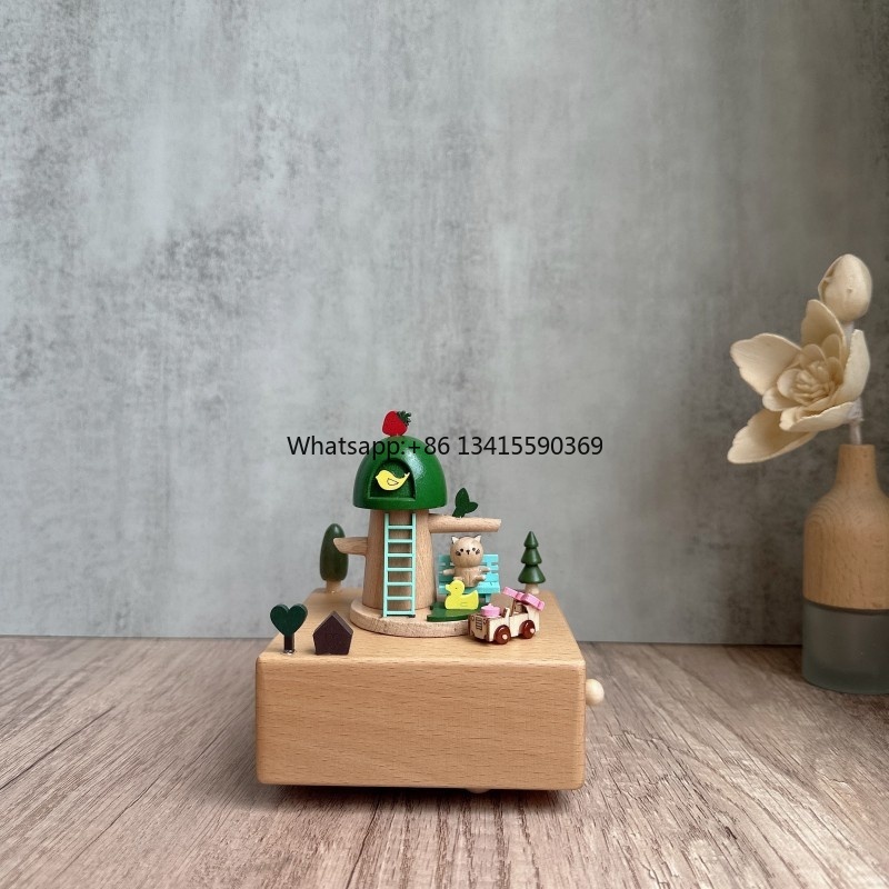 Kids Toys Manufacturers - Ever Bright Kitten Beech Wooden Wind-up