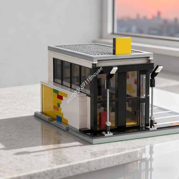 Kids Toys Stores - 950pcs MOC Store Modulared Model Building
