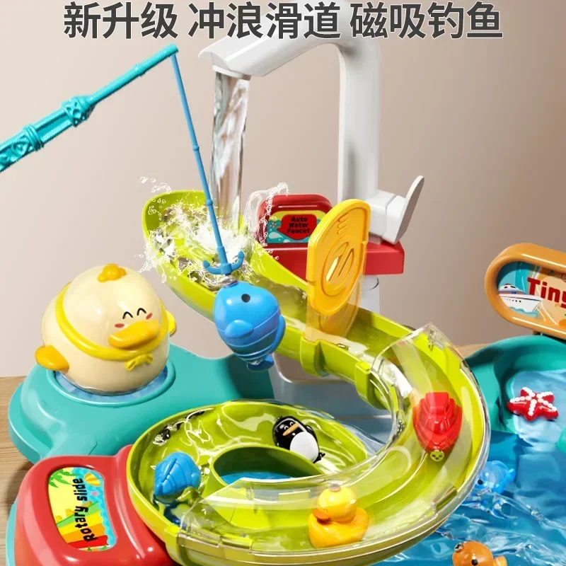 Kids Toys Kitchen - Children Puzzle Pretend Play Toys Dishwashing