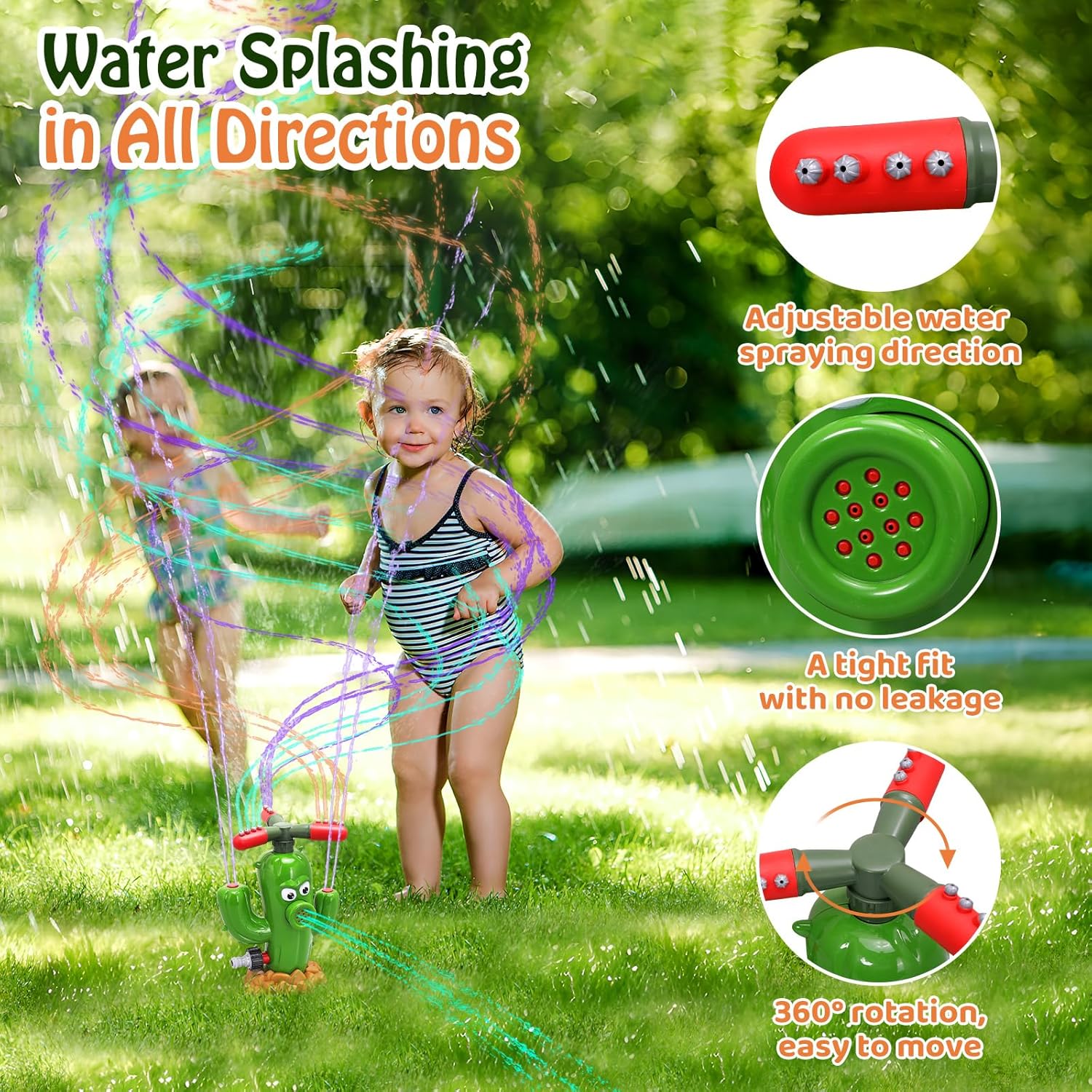 Water Spray Toy Cactus Sprinkl - مراجعة Kids Yard Toys وسعره