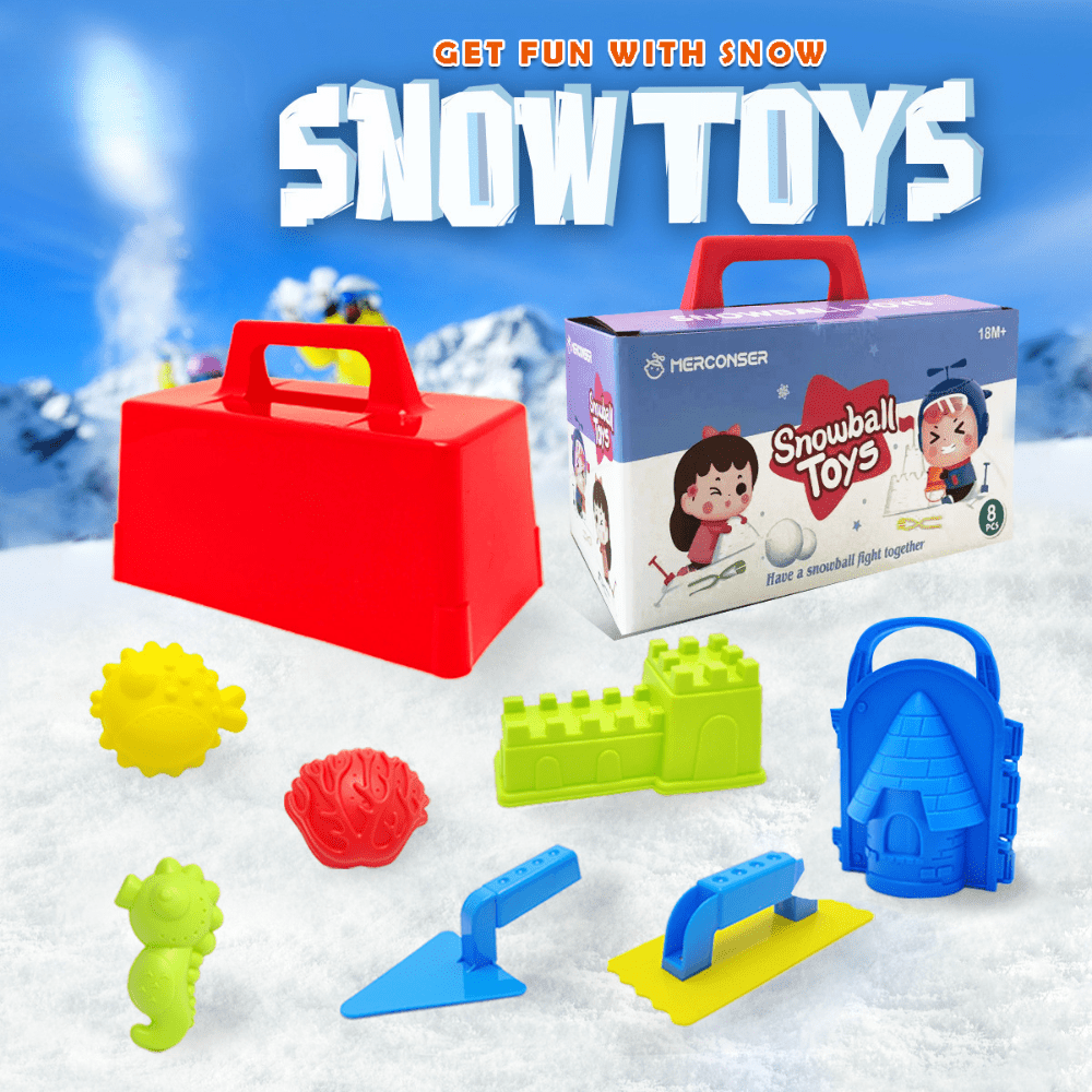 8pcs Kids Winter Outdoor Snow  - مراجعة Kinetic Sand Mold وسعره