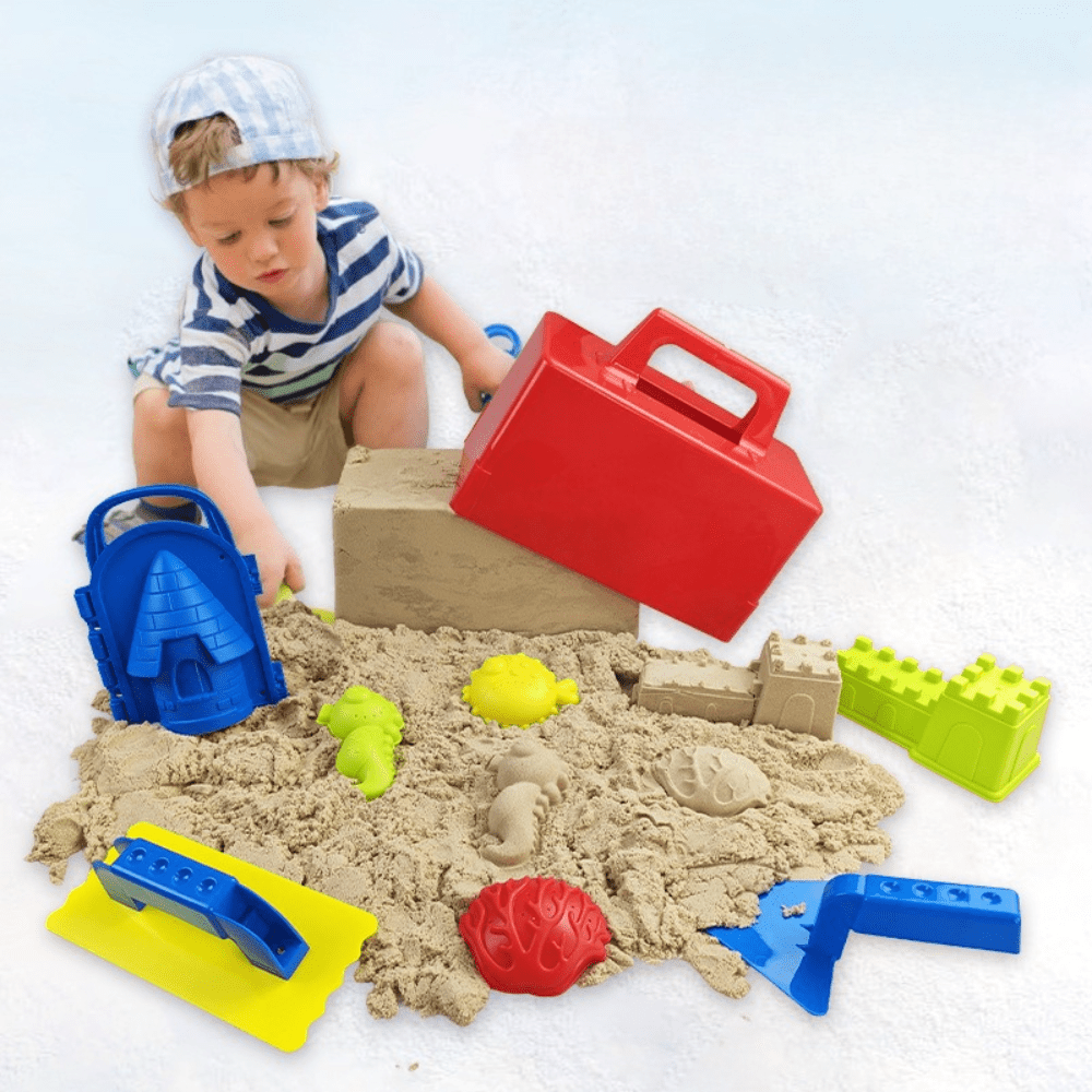 8pcs Kids Winter Outdoor Snow  - مراجعة Kinetic Sand Mold وسعره