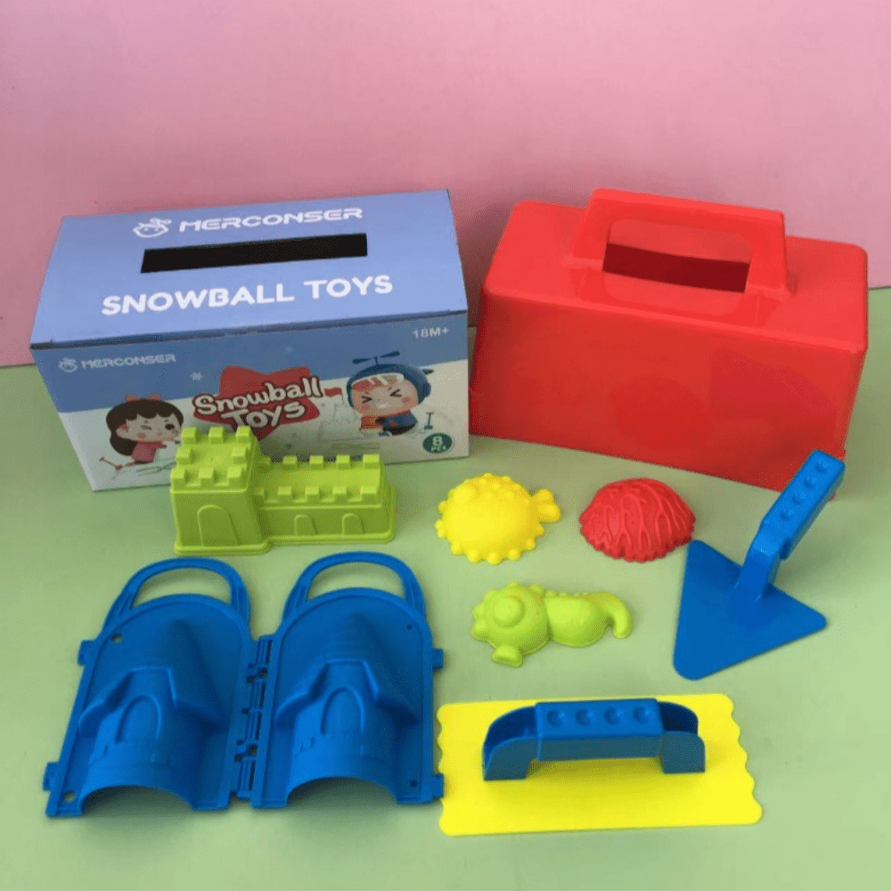 8pcs Kids Winter Outdoor Snow  - مراجعة Kinetic Sand Mold وسعره