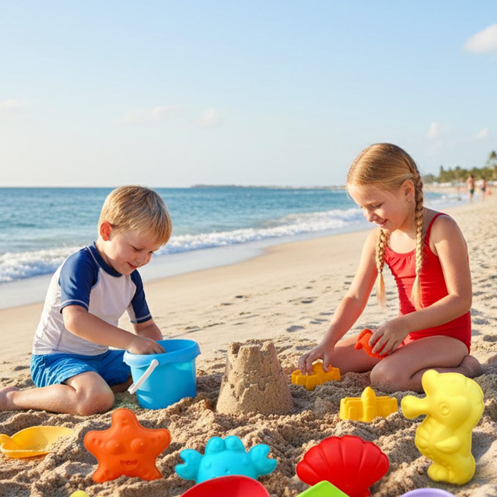 Kids Beach Toys Set 17Pcs Summ - مراجعة Kinetic Sand Mold وسعره