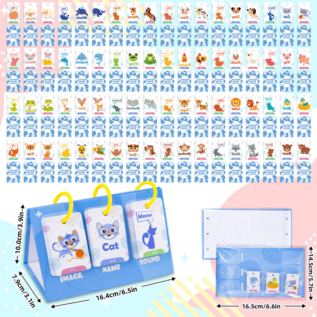 72Pcs Kids Learn Animal Sounds - مراجعة Educational Flash Card وسعره