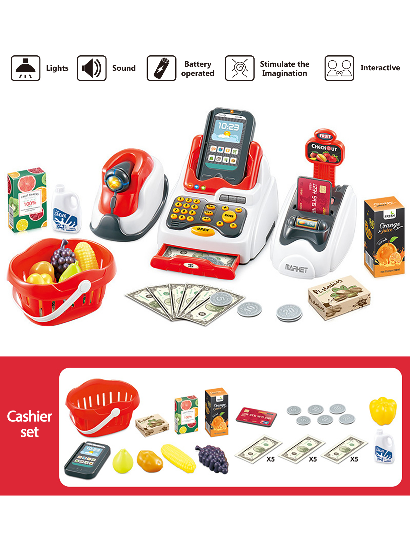 Grocery Store Pretend Play Ele - مراجعة Kids Toys Stores وسعره