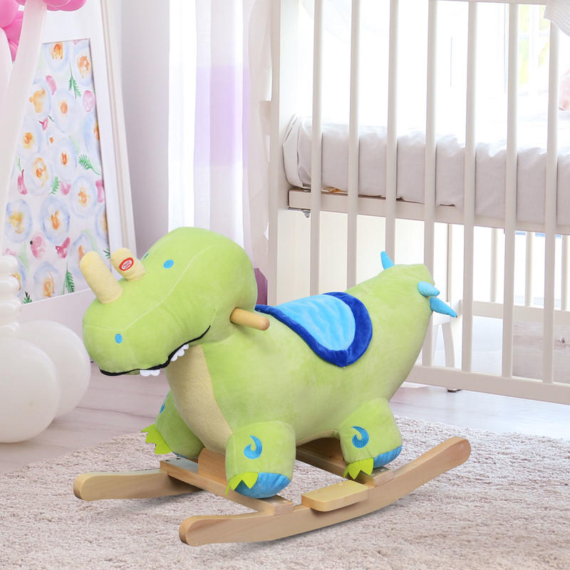 Qaba Kids Plush Ride-On Rockin - مراجعة Kids Toys Horse وسعره