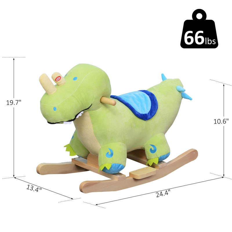 Qaba Kids Plush Ride-On Rockin - مراجعة Kids Toys Horse وسعره
