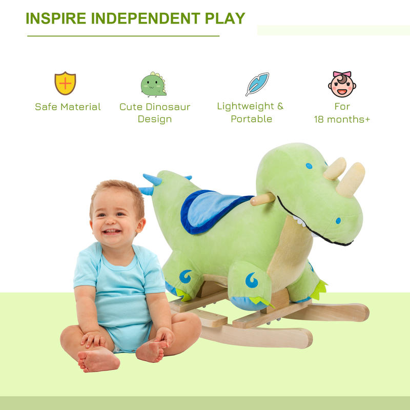 Qaba Kids Plush Ride-On Rockin - مراجعة Kids Toys Horse وسعره