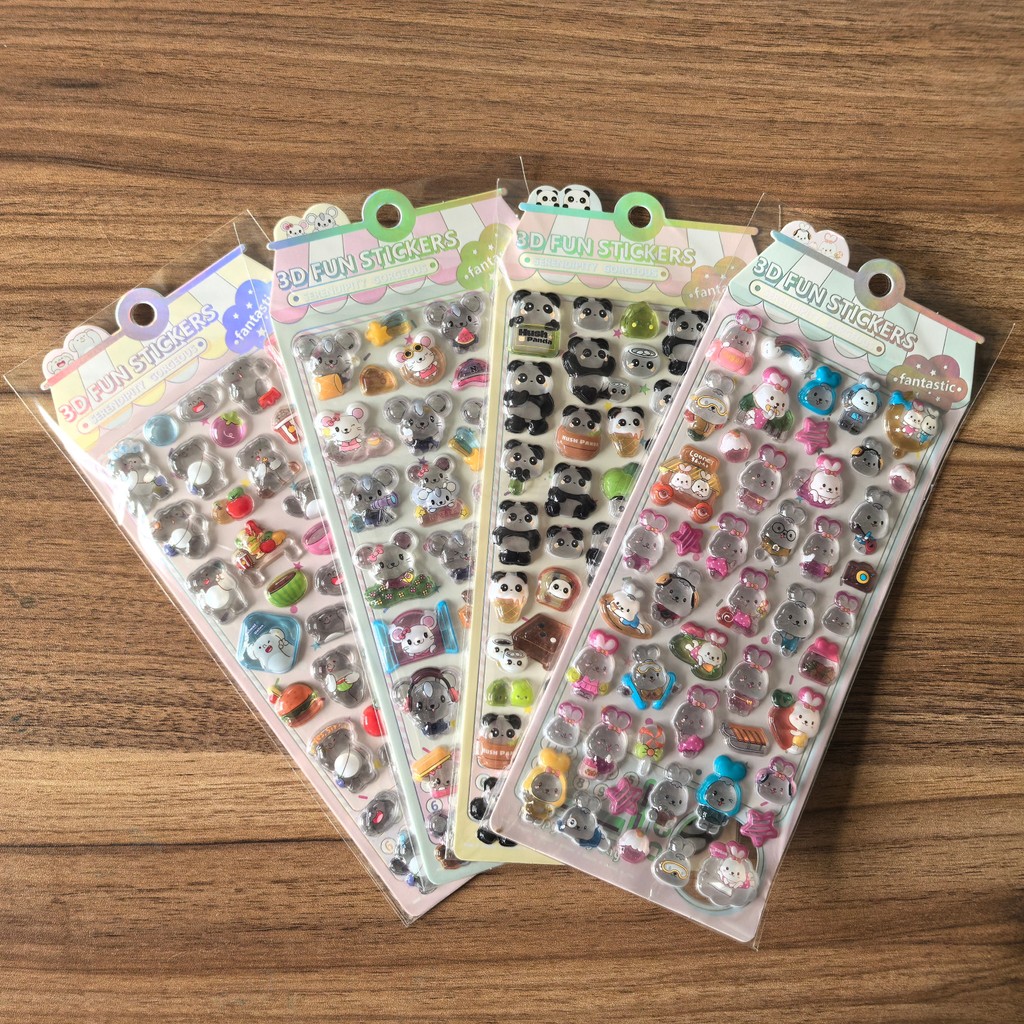 4Pcs 3D Embossed Crystal Anima - مراجعة Kids Toys Stores وسعره