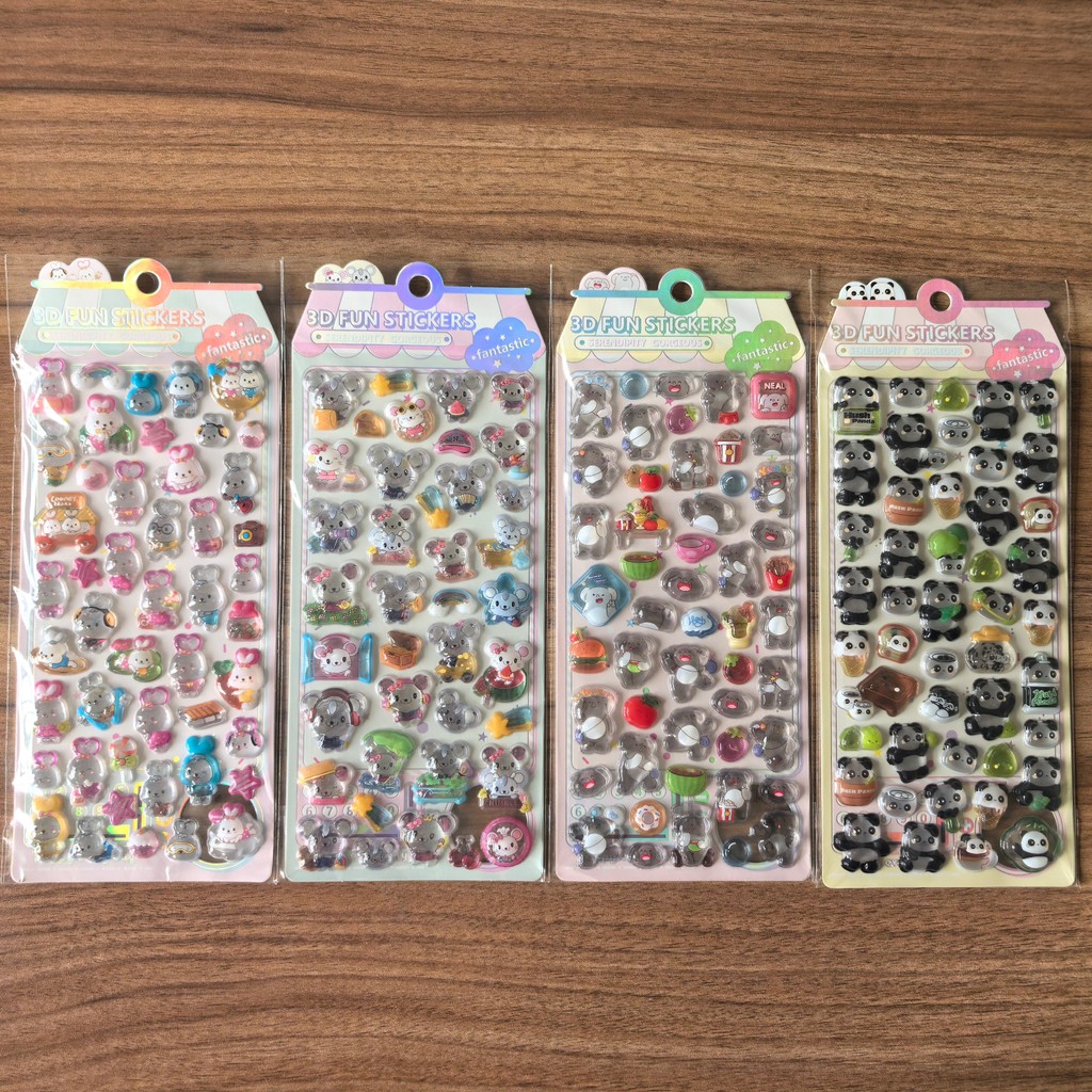 4Pcs 3D Embossed Crystal Anima - مراجعة Kids Toys Stores وسعره