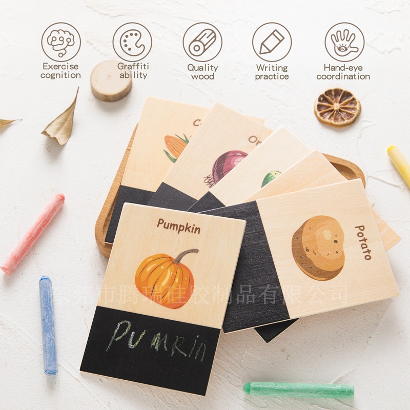 Wooden Cognition Flash Cards W - مراجعة Educational Flash Card وسعره