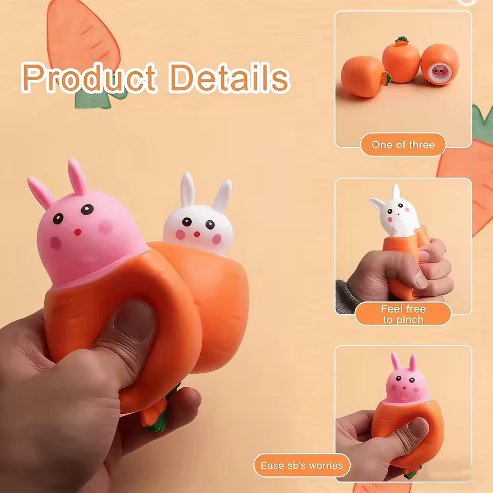 Cute Carrot Rabbit Squeeze Toy - مراجعة Kids Toys Unique وسعره