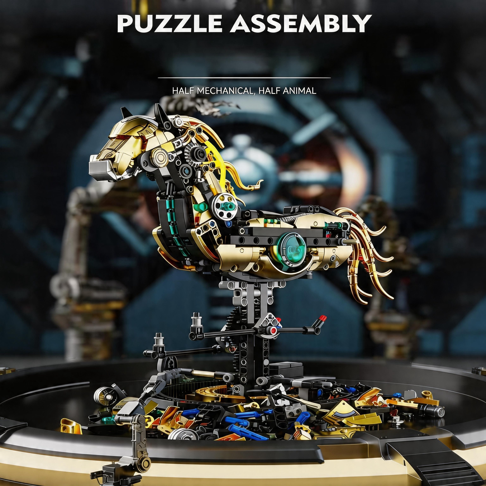 1055PCS Mechanical Horse Build - مراجعة Kids Toys Horse وسعره