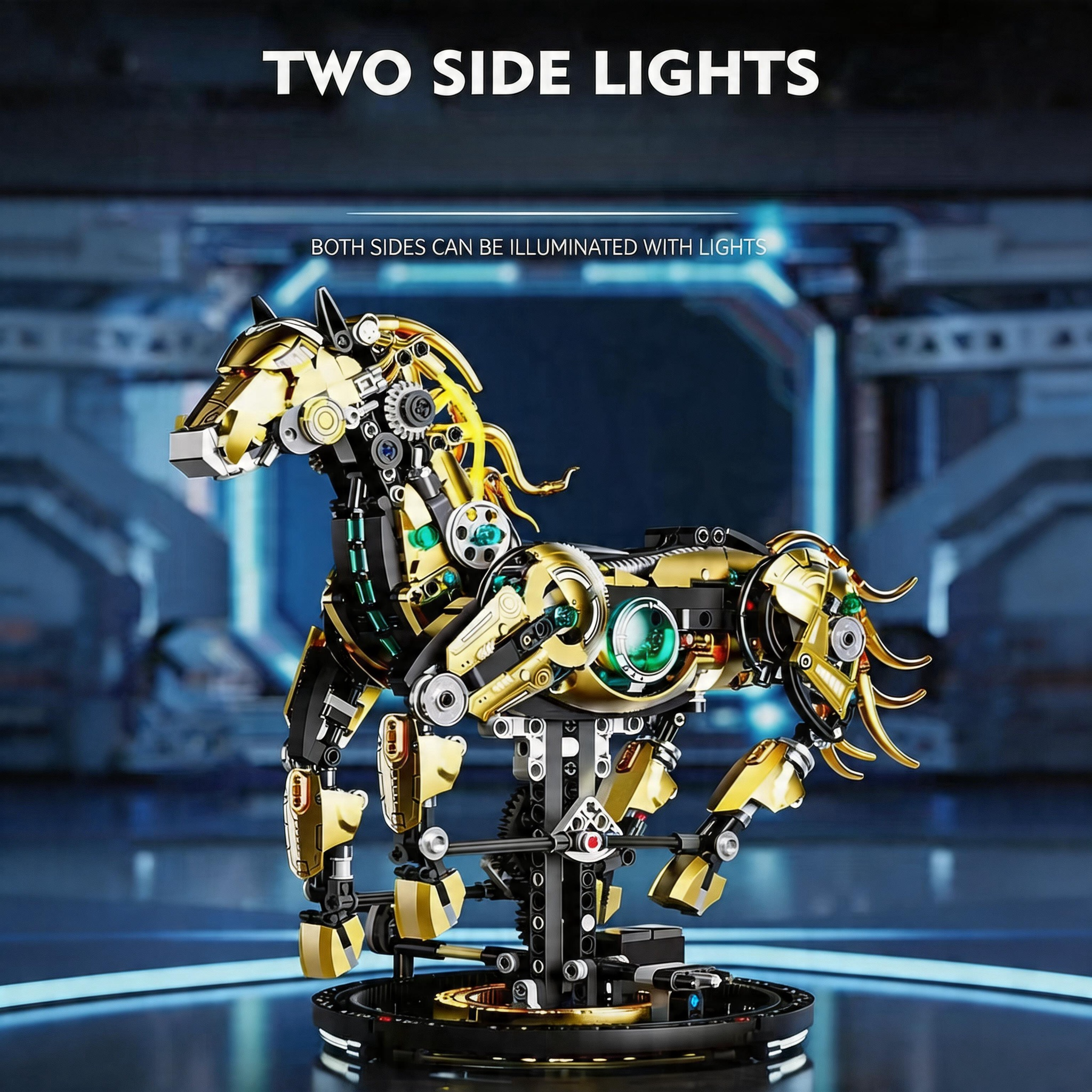 1055PCS Mechanical Horse Build - مراجعة Kids Toys Horse وسعره