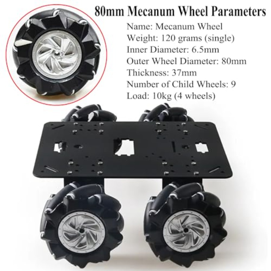 Omnidirectional 80mm mecanum w - مراجعة Remote Control Car وسعره