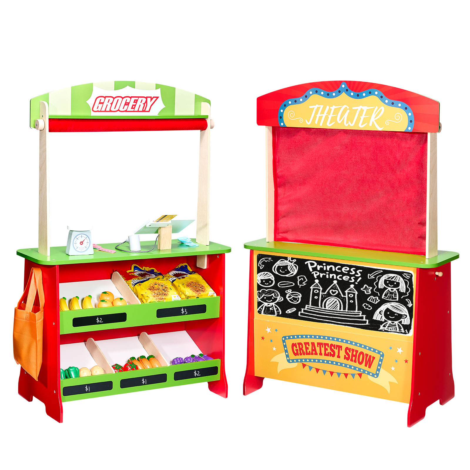 SucceBuy 2-in-1 Kids Wooden Pu - مراجعة Kids Toys Stores وسعره