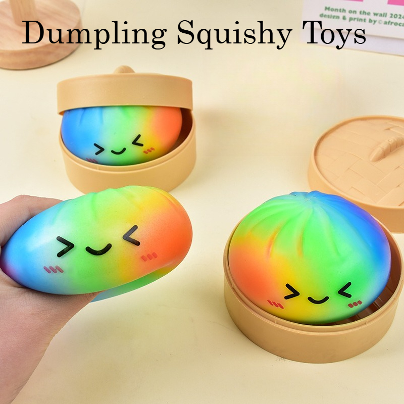 Rainbow Color Dumpling Squishy - مراجعة Kids Toys Dumplings وسعره