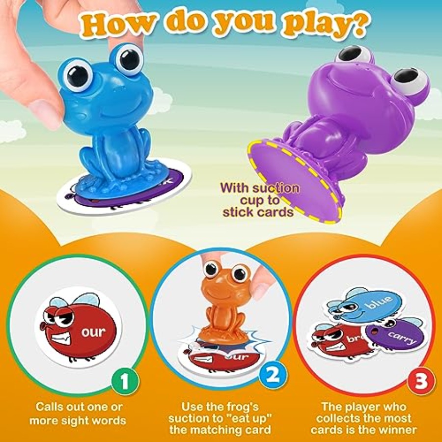 Sight Word Games Frog Site Wor - مراجعة Educational Flash Card وسعره
