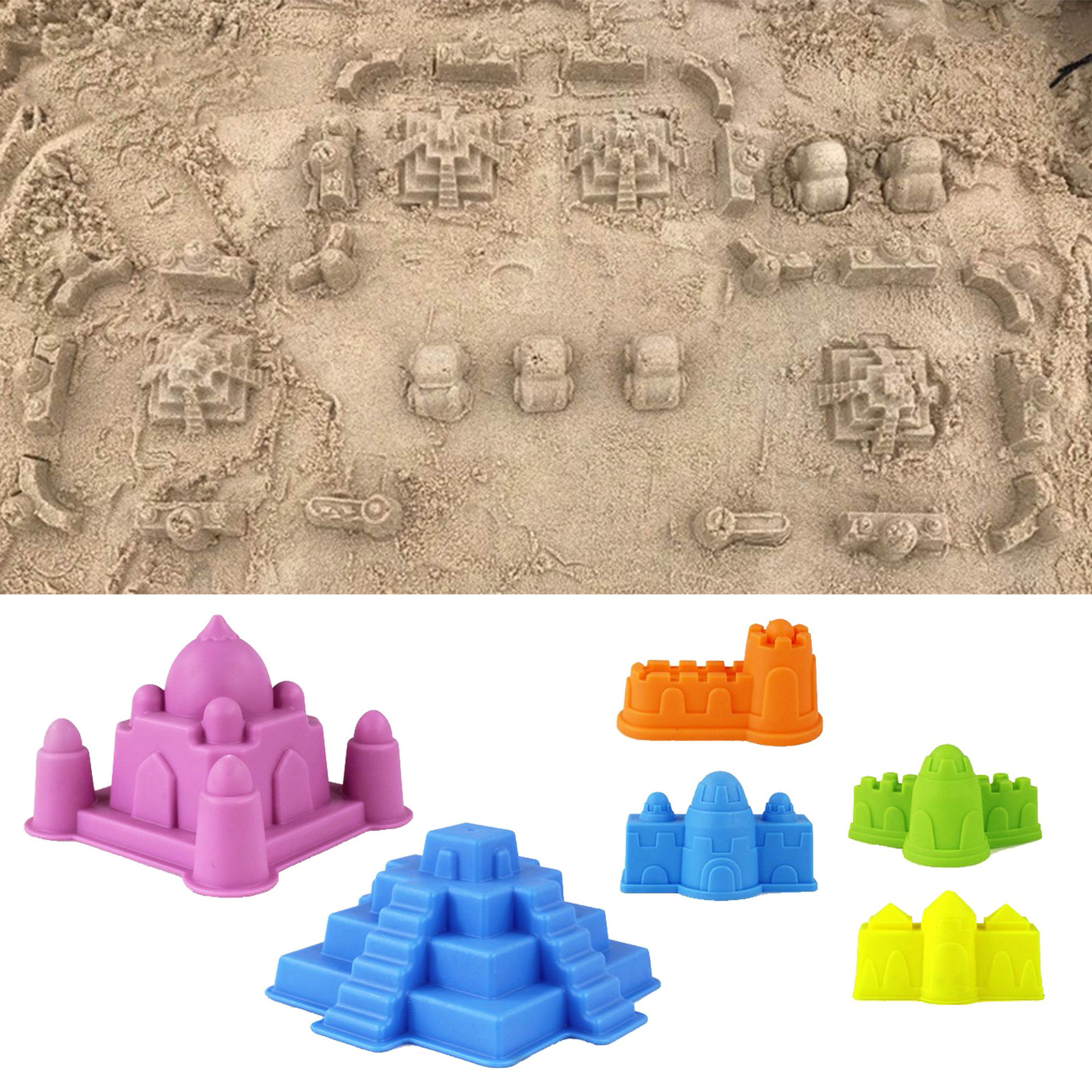 6 Pcs/set Creative Castle Sand - مراجعة Kinetic Sand Mold وسعره