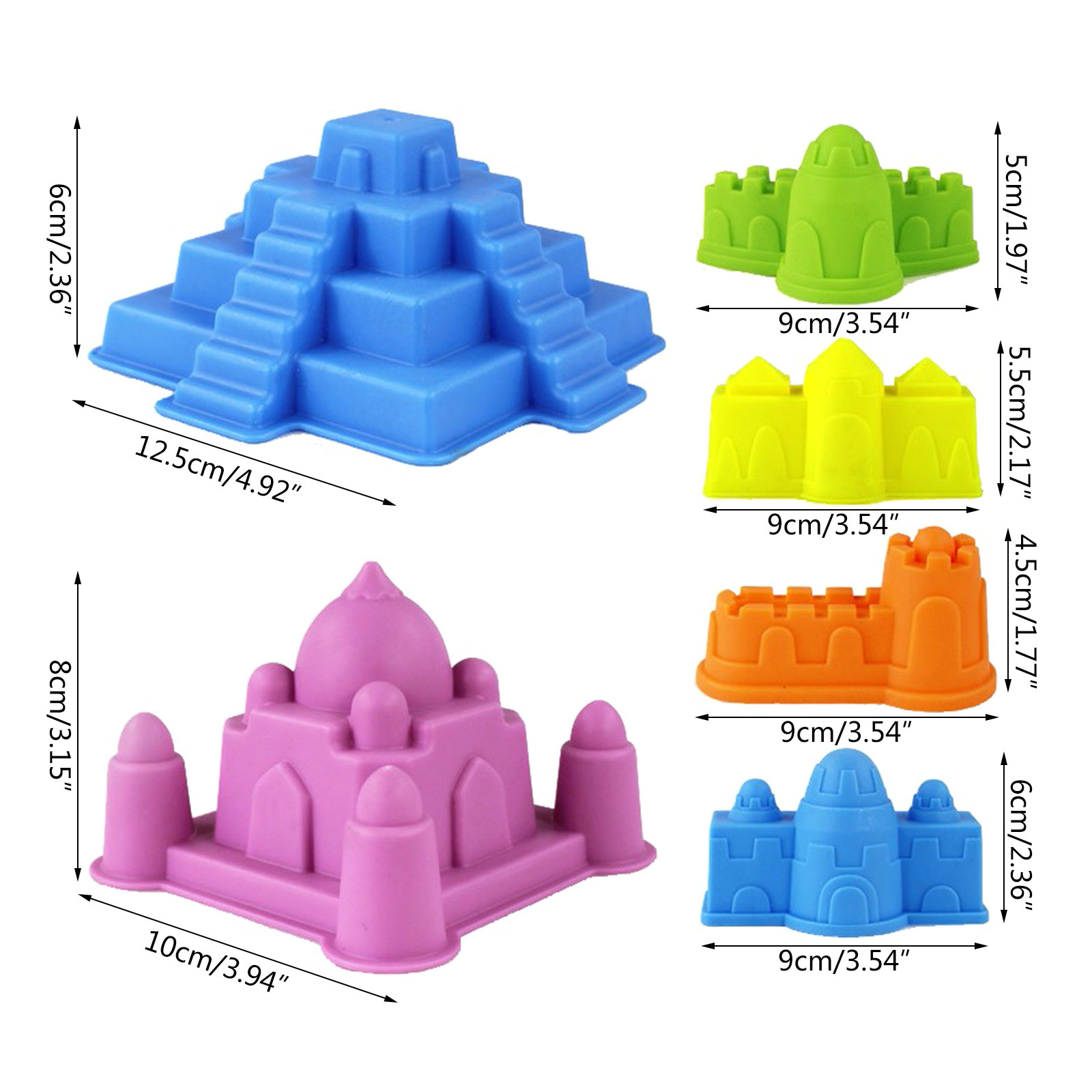 6 Pcs/set Creative Castle Sand - مراجعة Kinetic Sand Mold وسعره