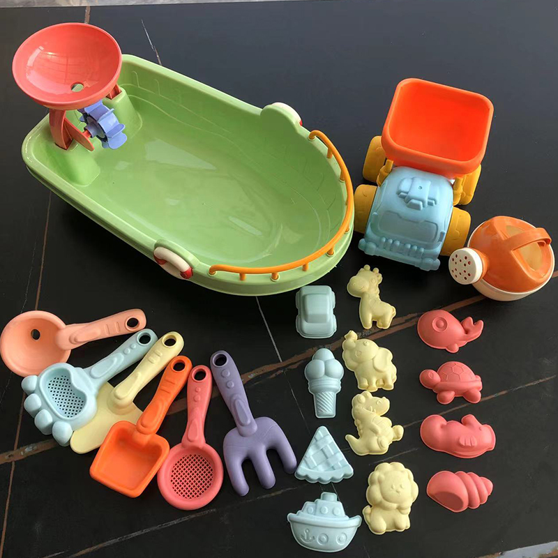 Kids Trolley Sand Play Beach T - مراجعة Kinetic Sand Mold وسعره
