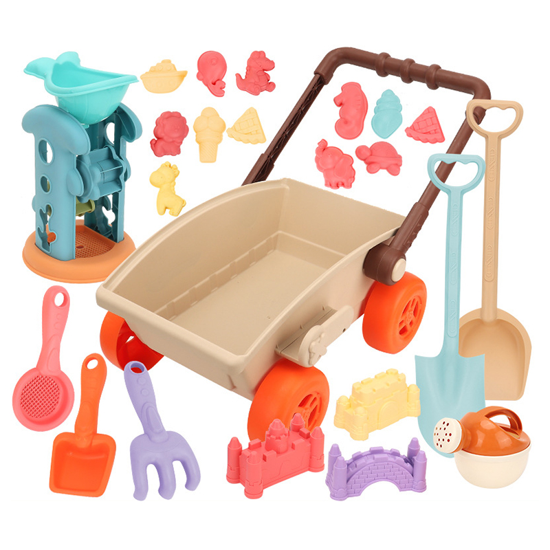 Kids Trolley Sand Play Beach T - مراجعة Kinetic Sand Mold وسعره