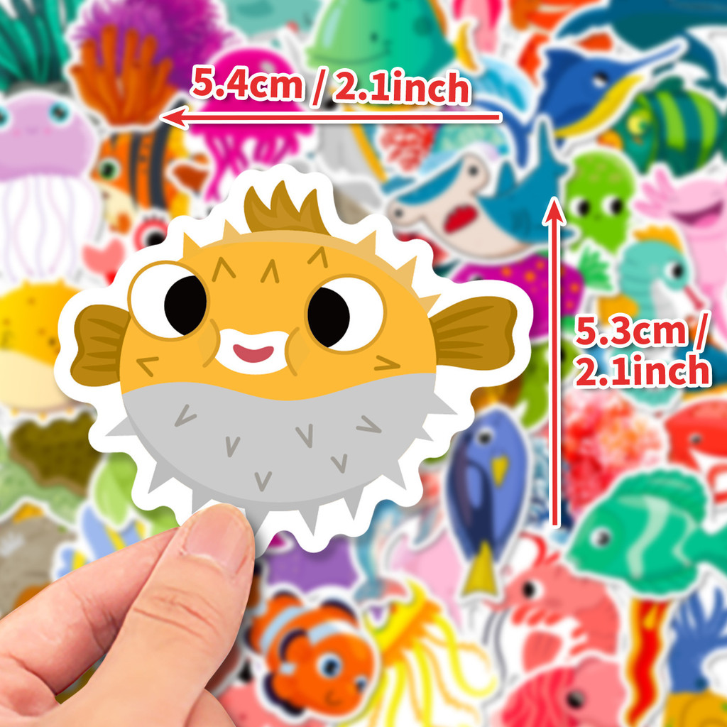 50Pcs Marine Life Stickers Dol - مراجعة Kids Toys Stores وسعره