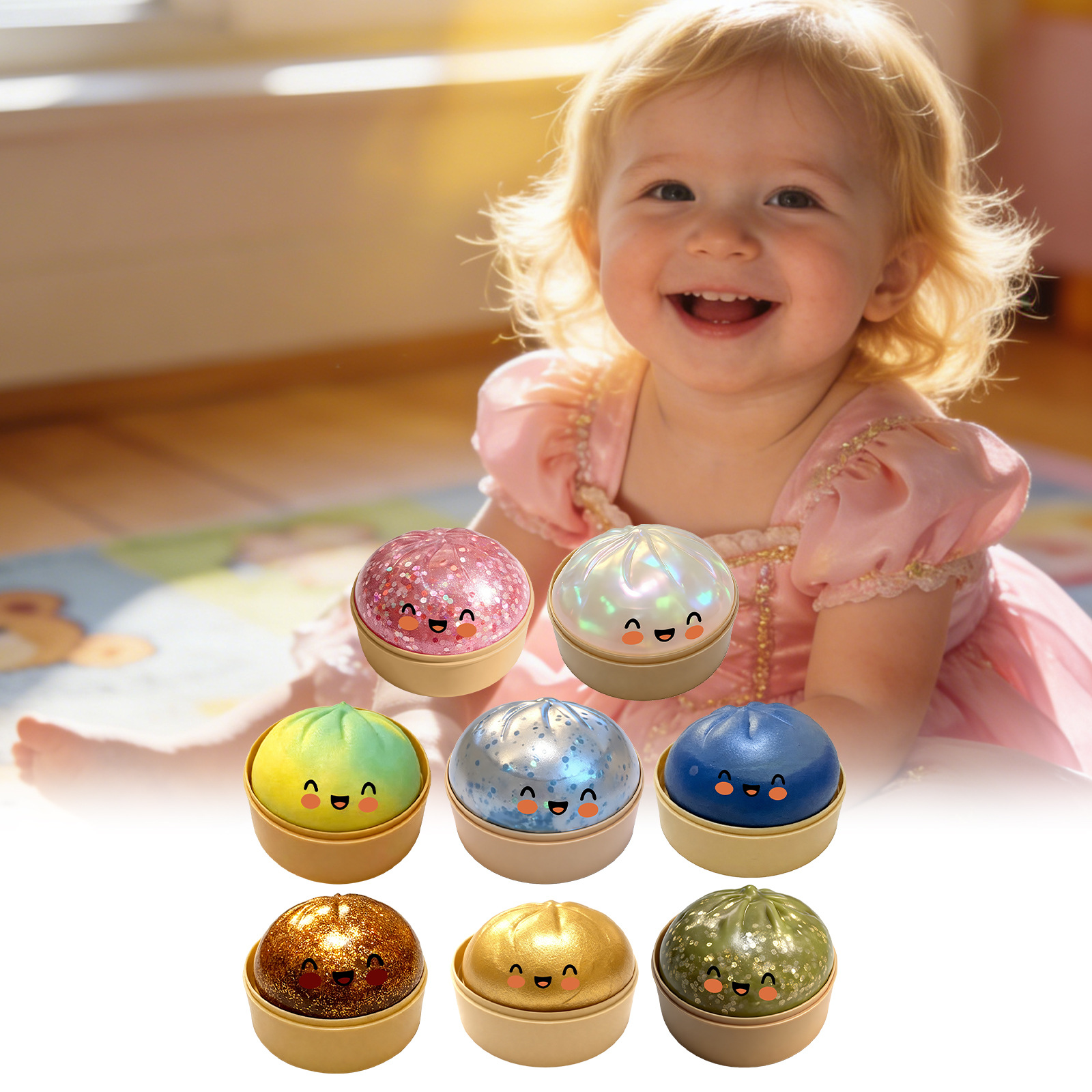 1：1 Needoh Slow Rebound Simula - مراجعة Kids Toys Dumplings وسعره