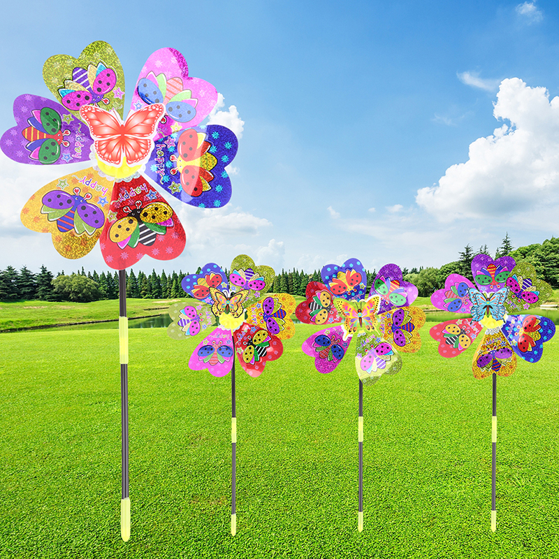 1Pc Colorful Sequin Windmill C - مراجعة Kids Yard Toys وسعره