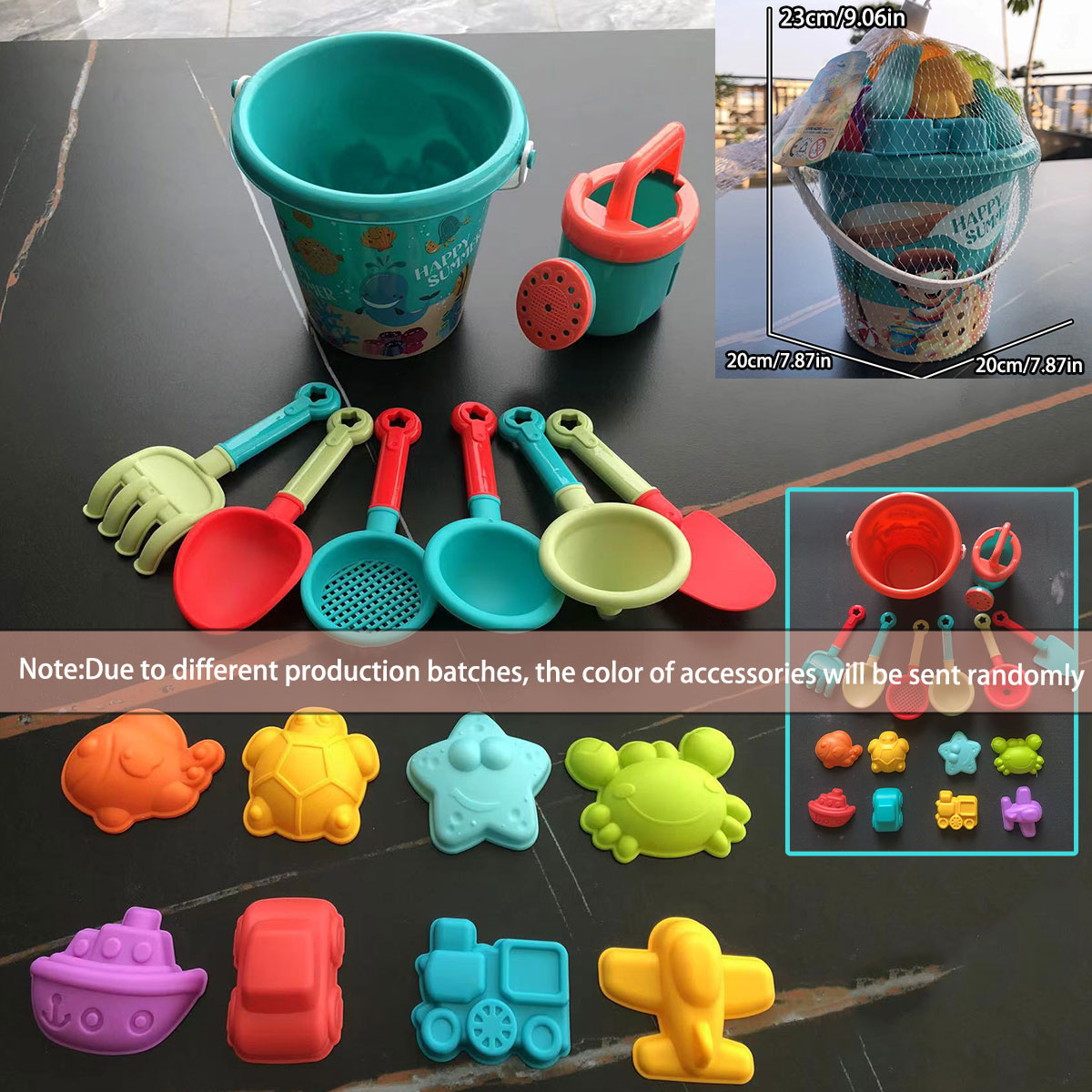 Children 10/14/16PCS Beach Toy - مراجعة Kinetic Sand Mold وسعره