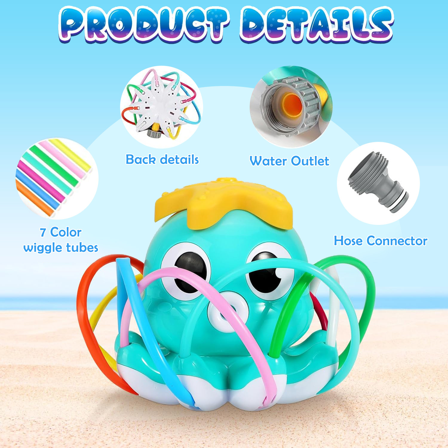 Octopus Sprinkler Water Spray  - مراجعة Kids Yard Toys وسعره