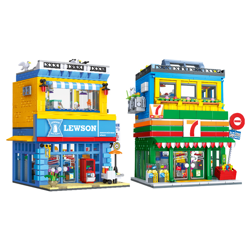 1263+PCS Street Scene Convenie - مراجعة Kids Toys Stores وسعره