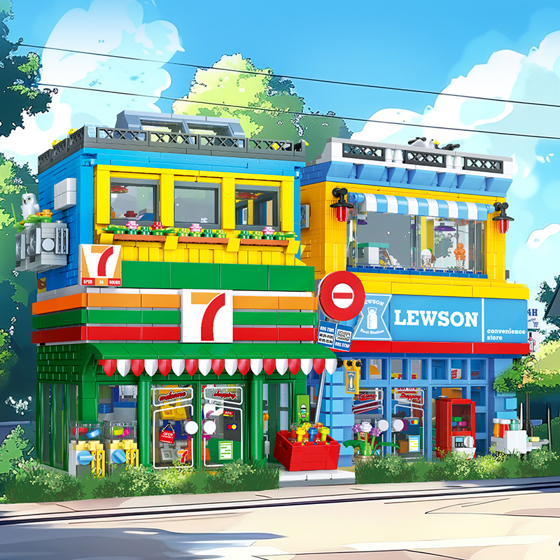1263+PCS Street Scene Convenie - مراجعة Kids Toys Stores وسعره