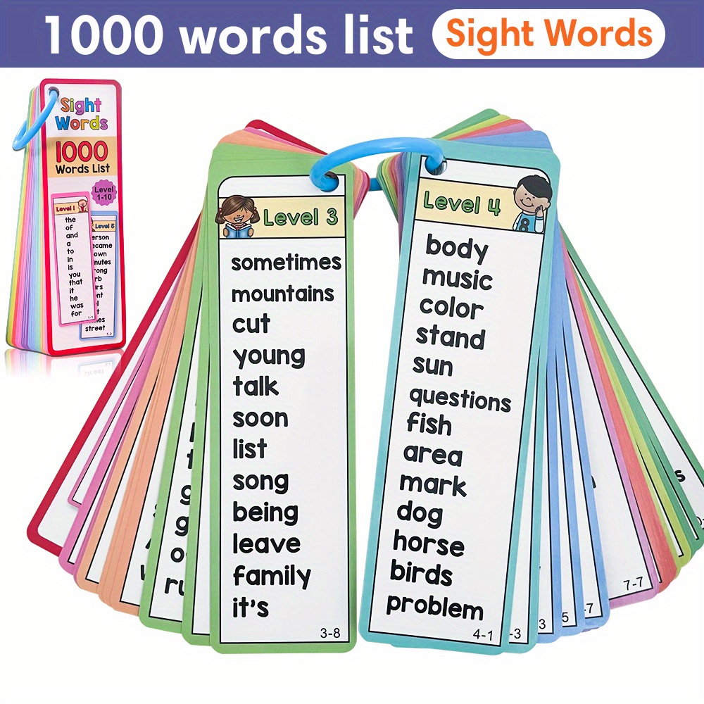 1000 Sight Words Flash Cards f - مراجعة Educational Flash Card وسعره