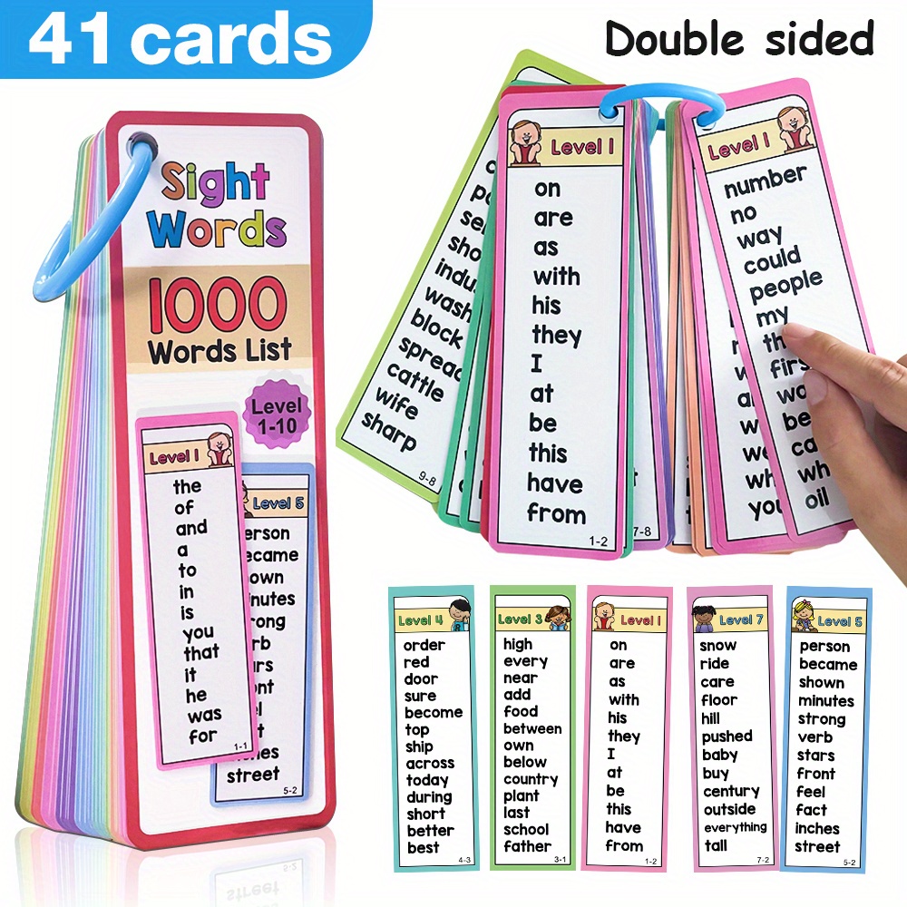 1000 Sight Words Flash Cards f - مراجعة Educational Flash Card وسعره