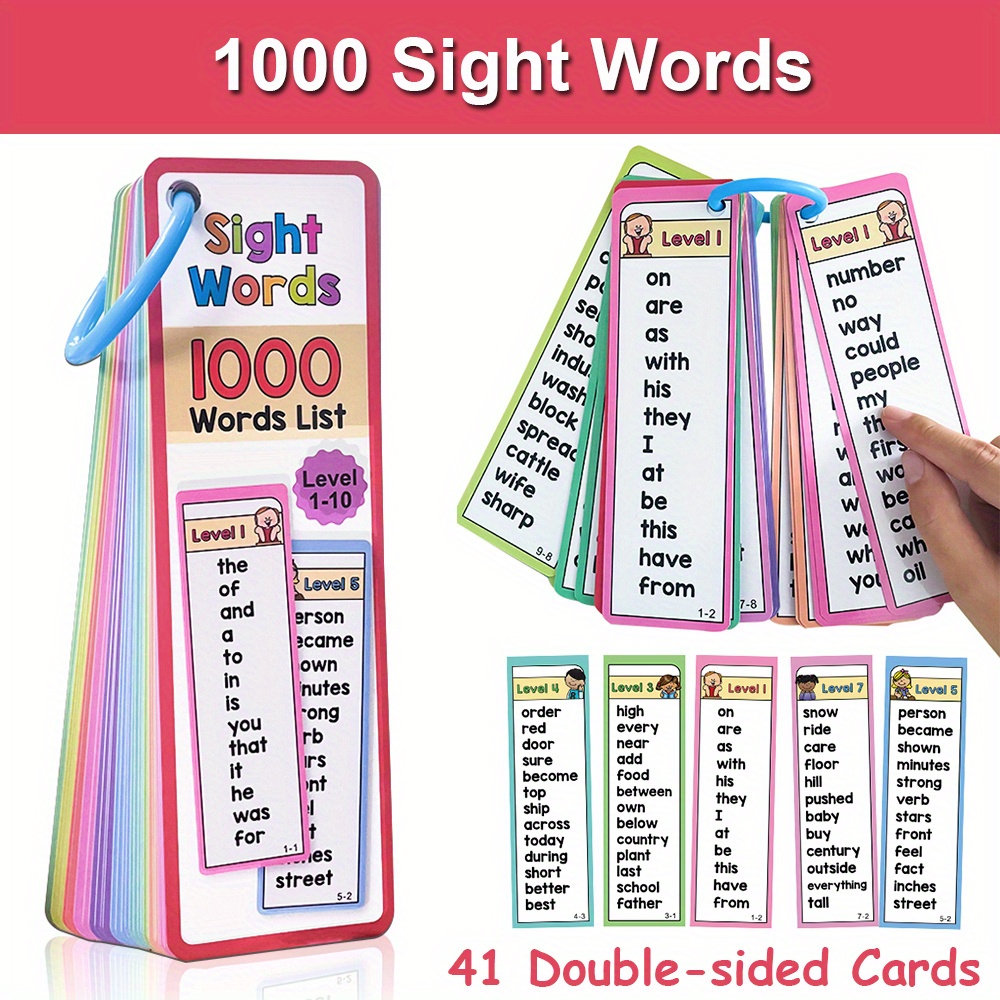 1000 Sight Words Flash Cards f - مراجعة Educational Flash Card وسعره
