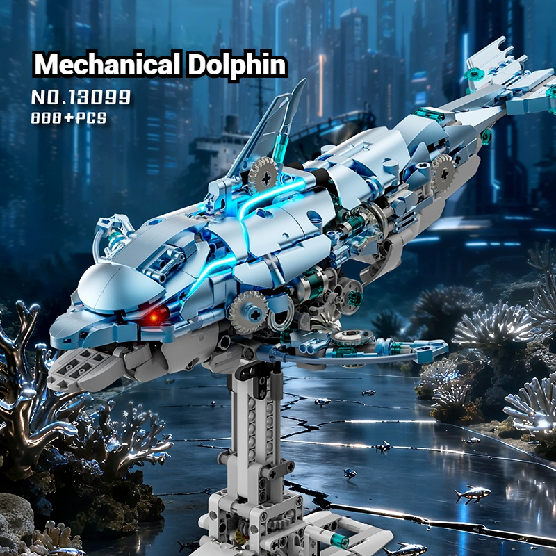 Mechanical Dolphin Building Bl - مراجعة Kids Toys Unique وسعره