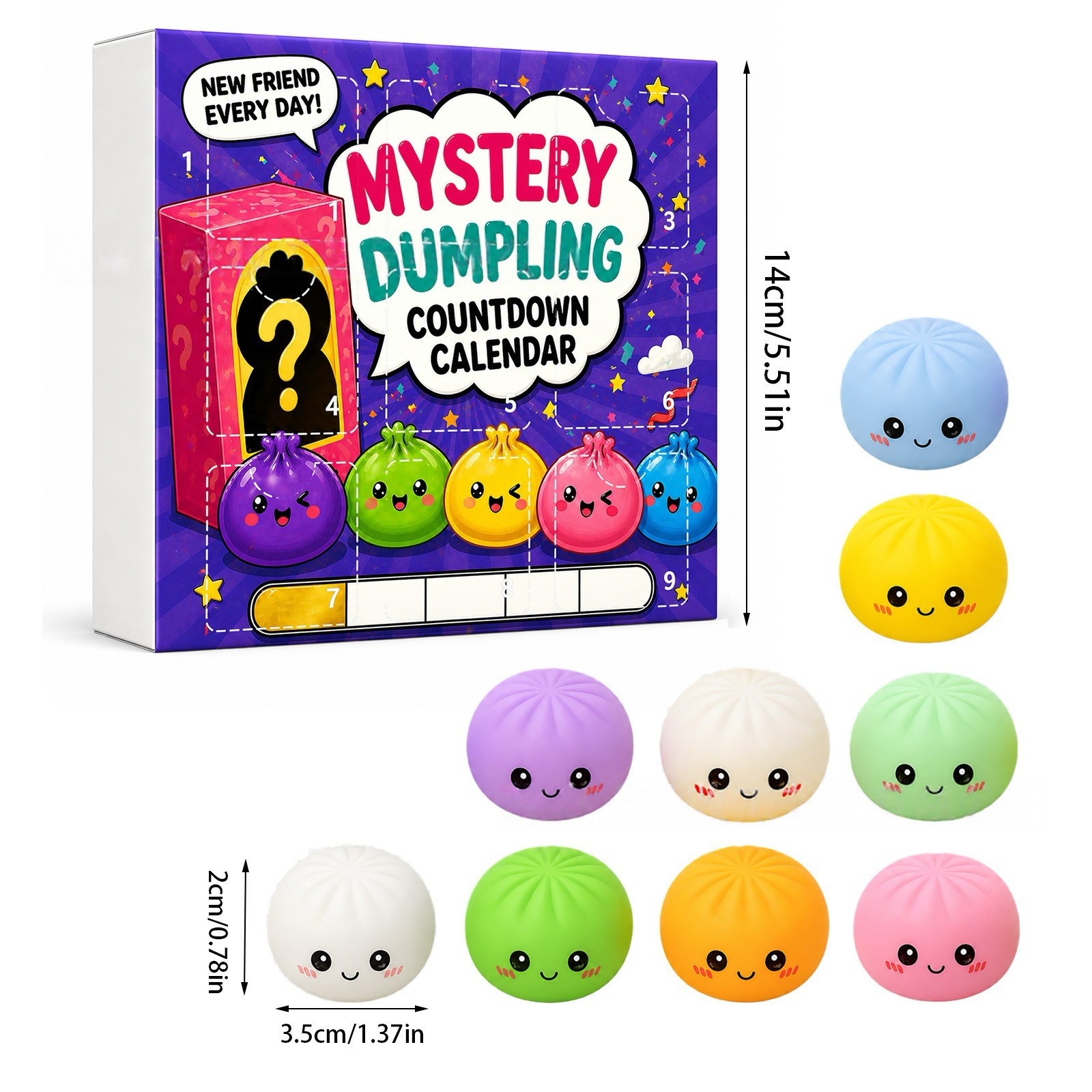 Kawaii Squishy Dumpling Advent - مراجعة Kids Toys Dumplings وسعره