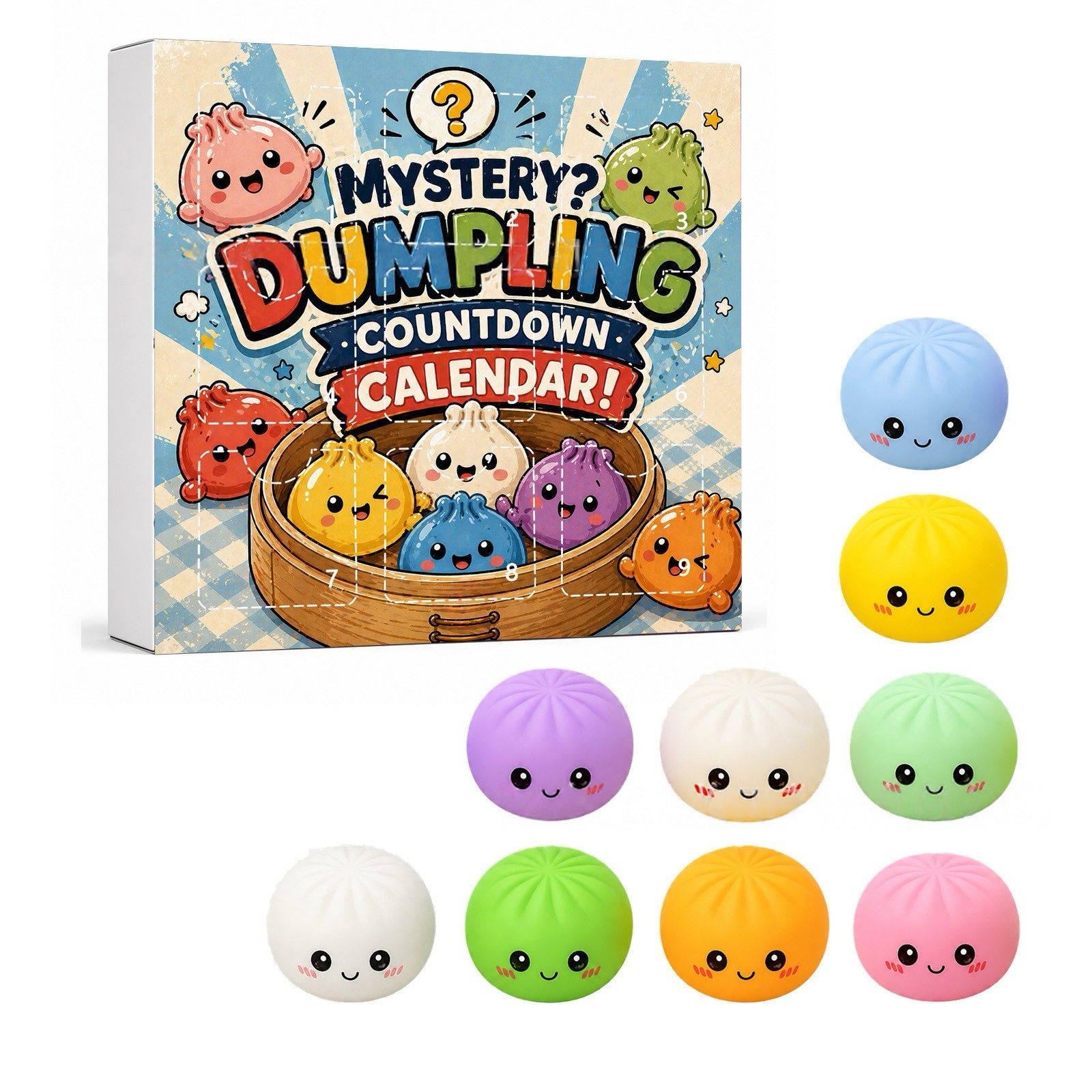 Kawaii Squishy Dumpling Advent - مراجعة Kids Toys Dumplings وسعره