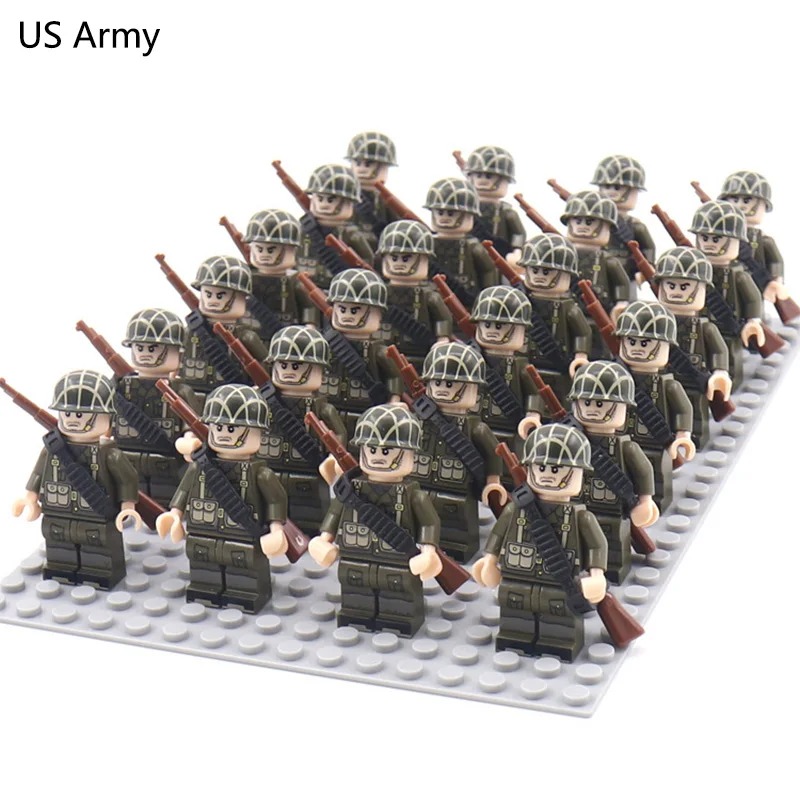 World War II military soldier  - مراجعة Lego Building Blocks وسعره