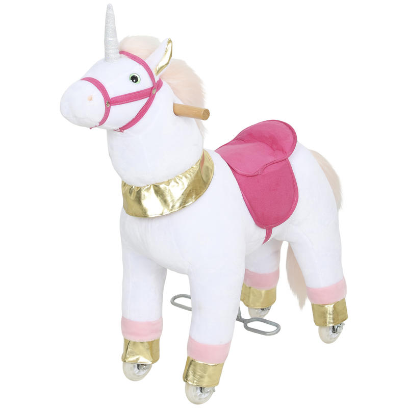 Qaba Ride on Unicorn Toy for K - مراجعة Kids Toys Horse وسعره