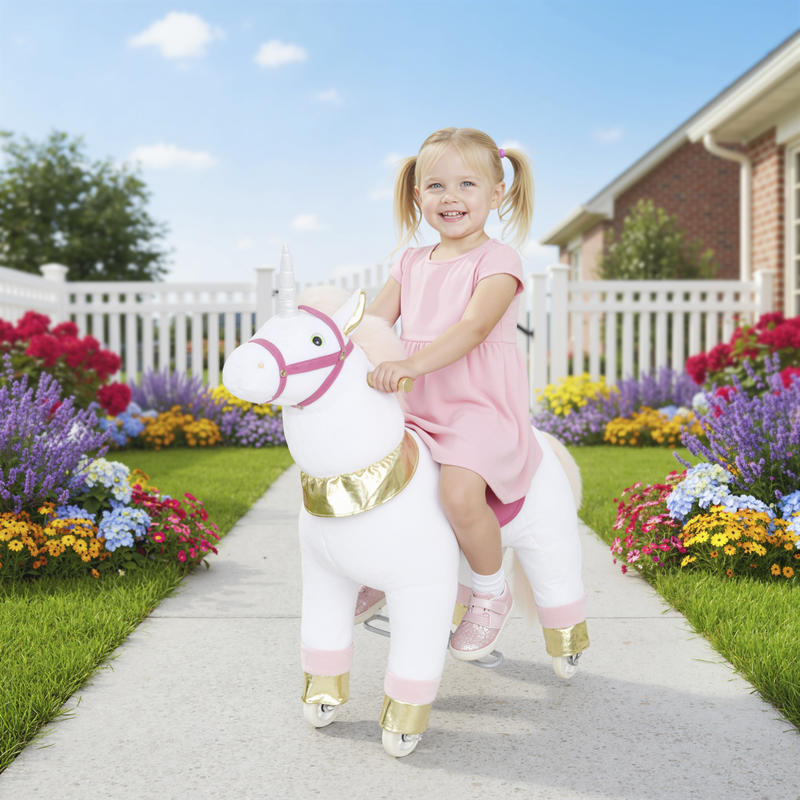 Qaba Ride on Unicorn Toy for K - مراجعة Kids Toys Horse وسعره