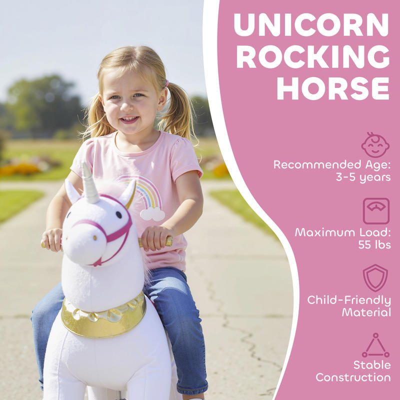 Qaba Ride on Unicorn Toy for K - مراجعة Kids Toys Horse وسعره