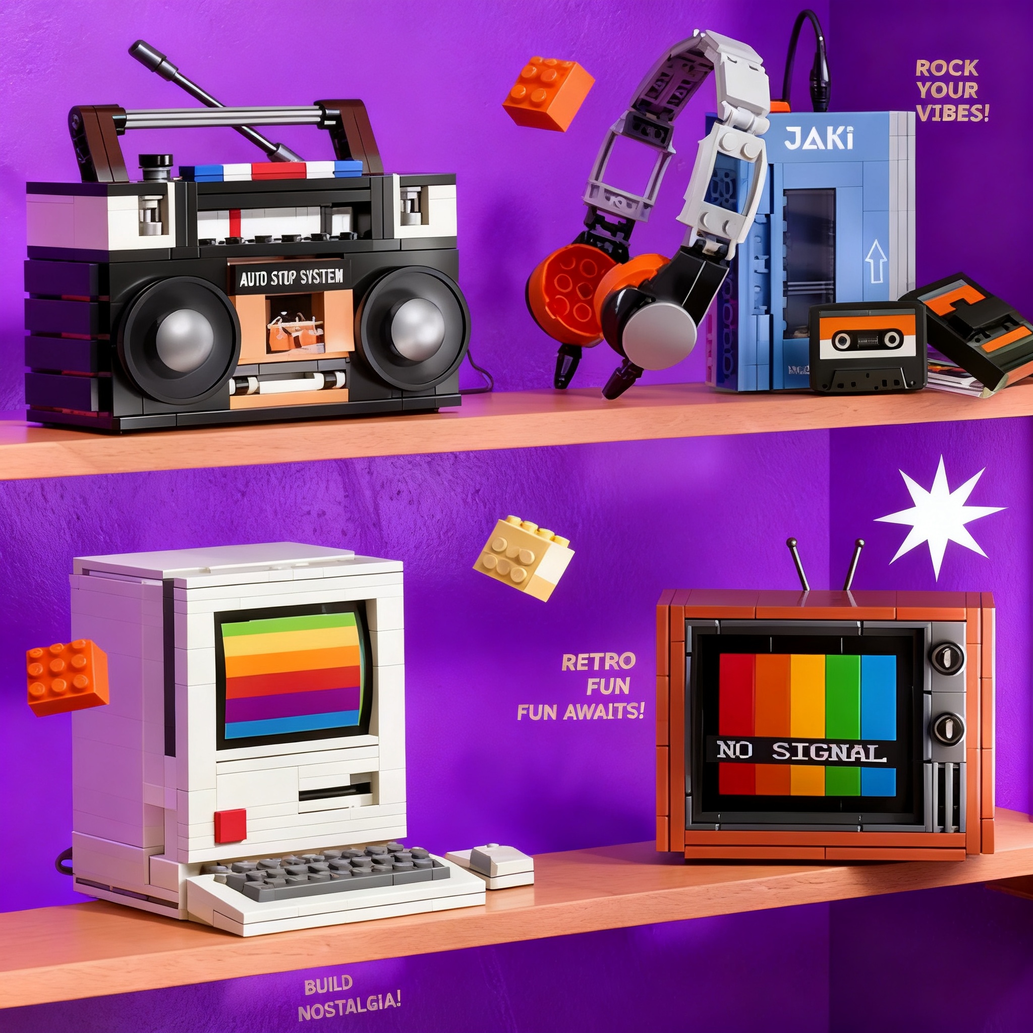 Retro DIY Building Blocks TV R - مراجعة Lego Building Blocks وسعره