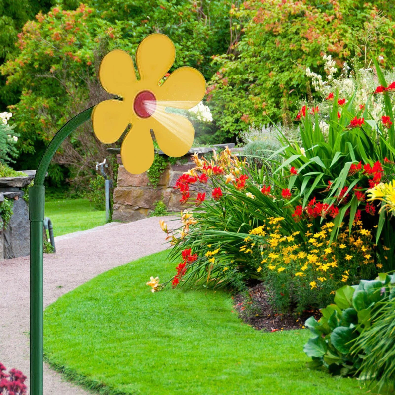 Sunflower Wiggling Sprinkler f - مراجعة Kids Yard Toys وسعره