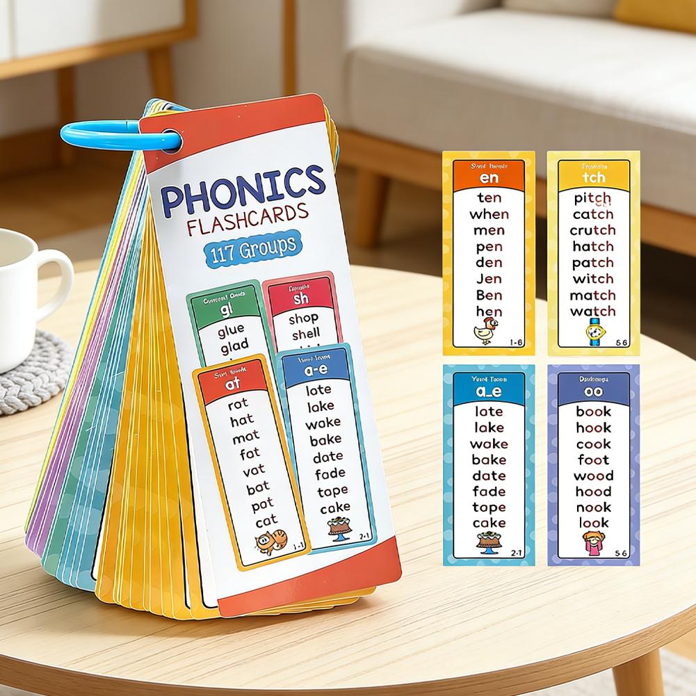 117 Groups Phonics Flashcards  - مراجعة Educational Flash Card وسعره