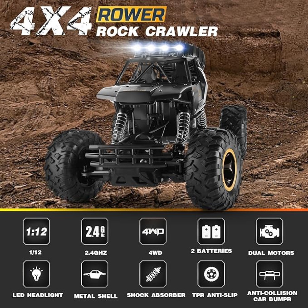 2 Batteries 1:12 Rock Crawler  - مراجعة Remote Control Car وسعره